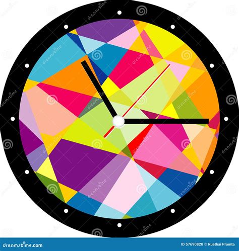 Creative Clock Face Design. Stock Vector - Illustration of border, design: 57690820