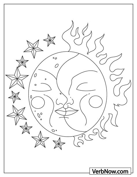 Sun Moon Coloring Pages