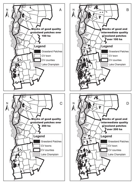 Four Examples Of Priority Conservation Areas For Grassland Birds