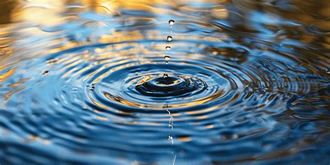 Drop Of Water Falling Into The Itself And Creating Ripples Background