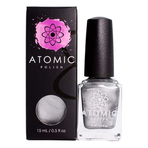 Silver Nail Polish - Metallic Glitter Polish - Atomic Polish - Silver ...