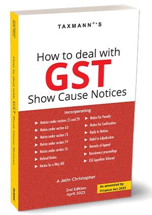 Taxmann How To Deal With GST Show Cause Notices By A Jatin Christopher