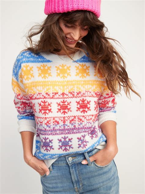 Fair Isle Crew Neck Sweater Old Navy