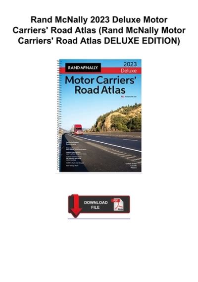 [DOWNLOAD]⚡️PDF ️ Rand McNally 2023 Deluxe Motor Carriers' Road Atlas (Rand McNally Motor ...