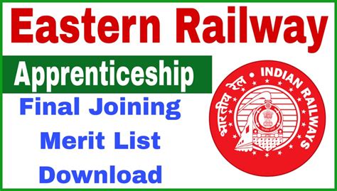 Eastern Railway Apprentice Jamalpur Asansol Malda Final Joining Merit