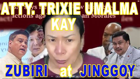 Atty Trixie Umalma Kay Sen Zubiri At Jinggoy Sa Pagpatigil Ng Pdea