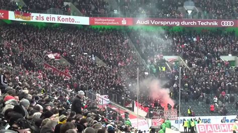 Pyro Aktion Fortuna D Sseldorf In M Nchengladbach Youtube