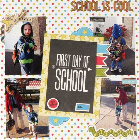 First Day Of School Weekly Scrapbooking Layout Prompt School