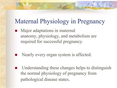 Maternal Physiology In Pregnancy Ppt