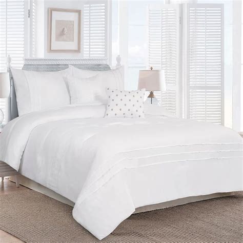 Logan 5-Piece White Comforter Set, Queen | White comforter, Comforter ...