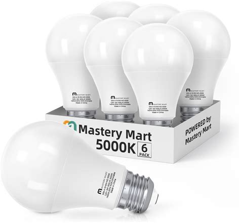 Mastery Mart A Watt Led Light Bulbs K Bright Daylight White