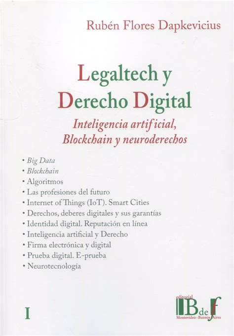 Libro Legaltech Y Derecho Digital 9789915684062 Flores Dapkevicius