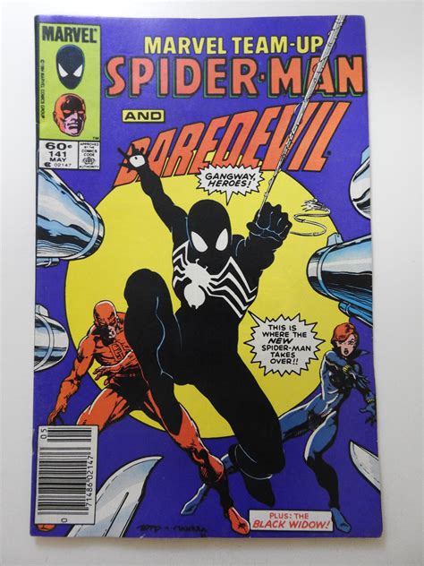 Marvel Team Up 141 1984 1st Spidey In Black Costume Sharp VF