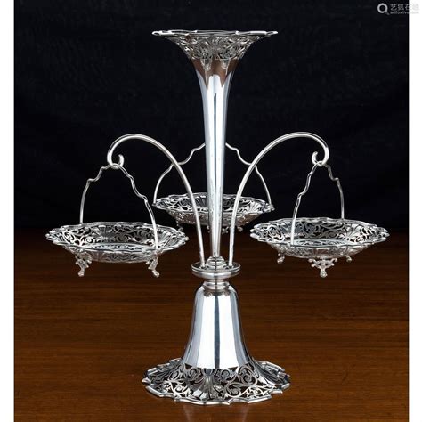 An Edwardian Silver Epergne Walker And Hall Sheffield 1903－【deal Price Picture】