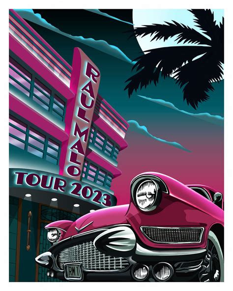 2023 Raul Malo x Nick Farrow RM Tour Poster Night Neon – The Mavericks Official Store