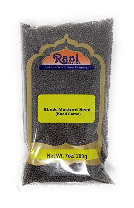 Rani Black Mustard Seeds Whole Spice Rai Sarson 7oz 200g All