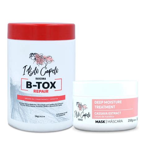 Kit I Belli Capelli Ravenna B tox Repair 1Kg 35 2 oz e Venice Máscara