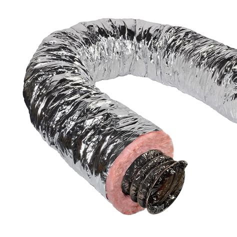 GAF Master Flow Insulated Flexible Duct Silver Jacket R8