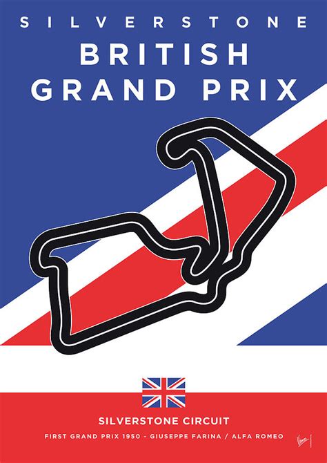 My British Grand Prix Minimal Poster Digital Art By Chungkong Art