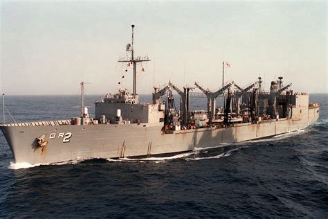 A Port Bow View Of The Replenishment Oiler Uss Milwaukee Aqr