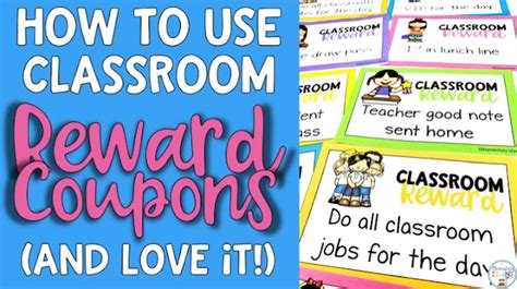 How To Use Classroom Reward Coupons And Love It {freebie} Elementary Island