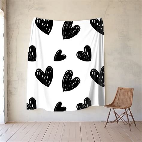 Valentines Day Heart Blanket Heart Throw Blanket Valentines Day Throw