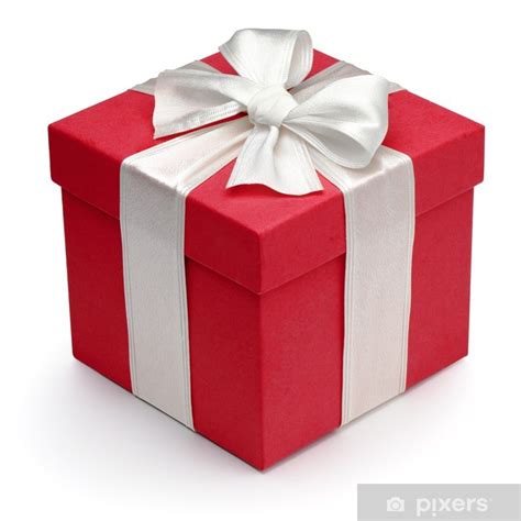 Red Gift Box With White Ribbon And Bow RI Center For The Book