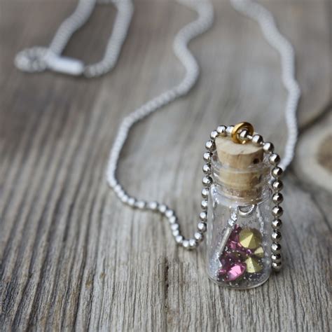 Birthstone Bottle Necklace - October #NC500-Oct | Cool Water Jewelry