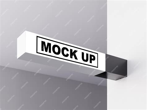 Premium PSD | Sign mockup signboard mockup signage mockup office sign mockup free mockup ...