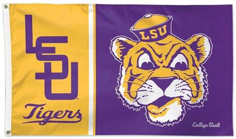 LSU Tigers Flag 3x5 College Vault Logo Throwback