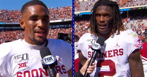 Ceedee Lamb Jalen Hurts Reflect On Huge Win Over Texas In Red River