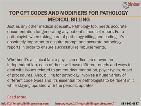 PPT Top CPT Codes And Modifiers For Pathology Medical Billing PDF