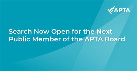 Search Now Open for the Next Public Member of the APTA Board | APTA