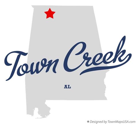 Map of Town Creek, AL, Alabama