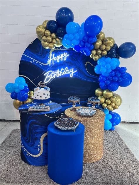 Blue Party Decorations In 2024 Blue Party Decorations Birthday Party Decorations Blue Party