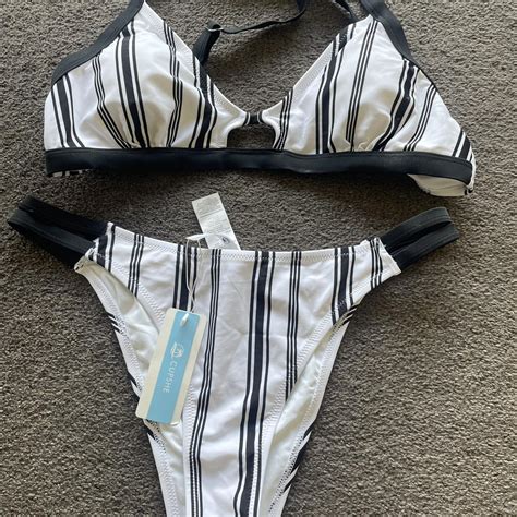 Cupshe Brand New With Tags Womens Bikini Black And Depop
