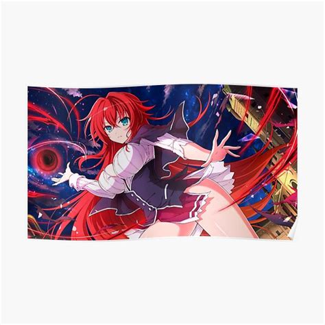 Sexy Rias Gremory Lewd Boobs Thighs Panties High School DxD Hot Ecchi Hentai Girl Poster By