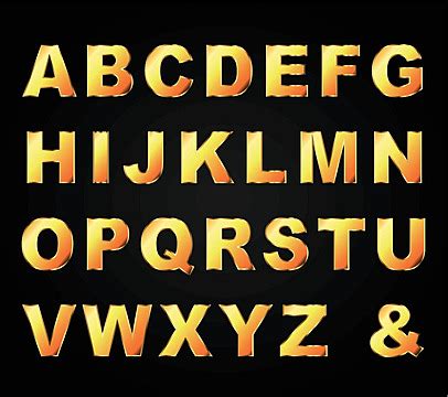 Gold Alphabet Rich Font Background Vector Rich Font Background PNG