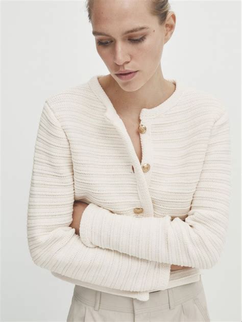 Textured Knit Cardigan With Gold Curated On LTK In 2024 Textured