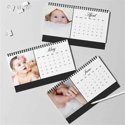 Personalized Photo Desk Calendar Family Baby or Kids Photo - Etsy