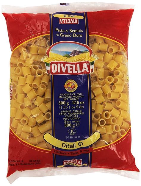 Divella Ditali 61 Pasta Di Semola Di Grano Duro 500 Gr