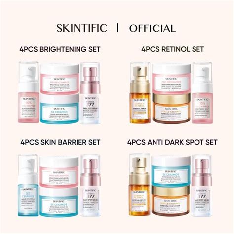 Promo SKINTIFIC Glowing Paket 4pcs With Niacinamide Moisturizer Day