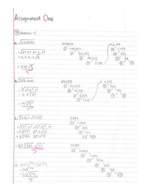 Math Ass 01 Page 1 Revision 15 Mathematics 265 Introduction To Calculus I 1 Assignment 1