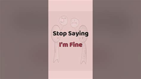 Learn English ️ Stop Saying Im Fine Shorts Learnenglish English