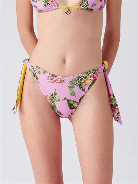 Slip Bikini Donna Blugirl Con Fantasia Floreale Violet Tropical