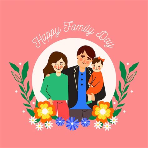 Diseño plano dia internacional de las familias Vector Gratis