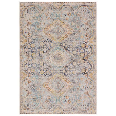 VIBE BY JAIPUR LIVING Marquess 4 Ft X 6 Ft Medallion Blue Orange