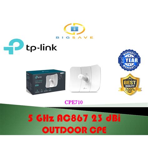 TP LINK CPE710 5 GHZ AC867 23 DBI OUTDOOR CPE Shopee Malaysia