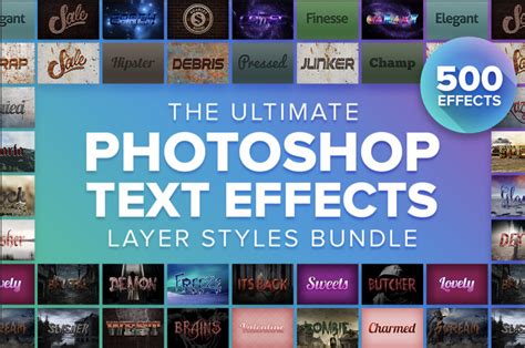 500+ Photoshop Layer Styles & Text Effects - Mighty Deals