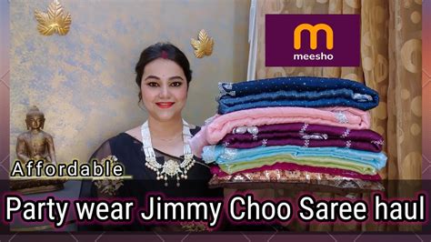 Meesho Party Wear Jimmy Choo Saree Haul Trendy Saree Haul Under Rs